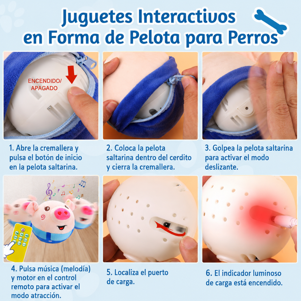 Peluche interactivo para mascotas